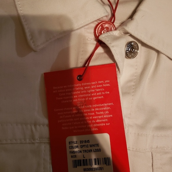 NWT white True Religion denim jacket - Picture 4 of 4
